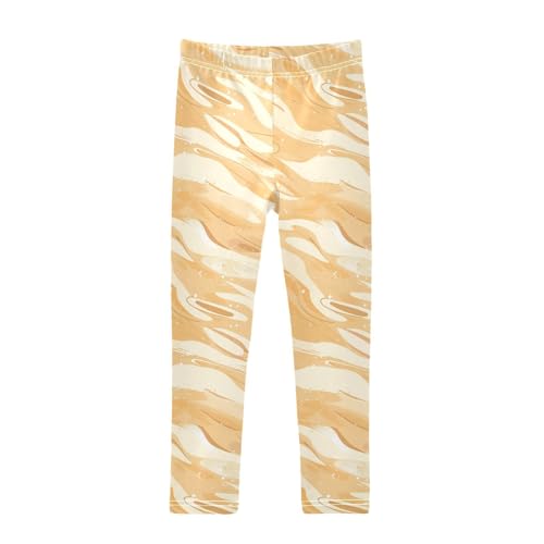 KLL Abstract Marblextured Pattern Little Girls Basic Leggings Soft Full Length Pants Sports