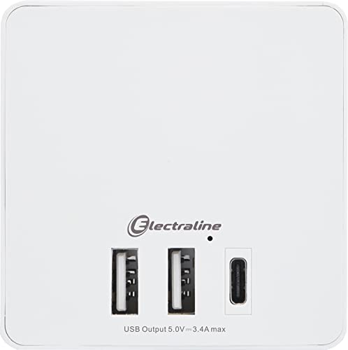 Electraline 55085 Adattatore Multipresa Cubo 3