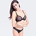 Sheer Bra and Panty Sets for Women, See Through Mesh Underwire Bras Briefs Lace Lingerie Set 2 Piece(V279TS0-38C-Black
