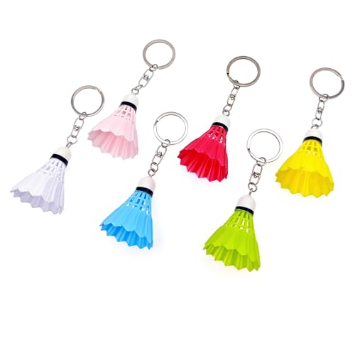 JZK 6 x Mehrfarbiger Badminton-Federball aus Kunststoff mit Birdie-Schlüsselanhänger für Rucksack, beliebte Geburtstagspartys, Badminton-Geschenk für Männer, Frauen, Kinder und Freunde JZK 6 x Mehrfarbiger Badminton-Federball aus Kunststoff mit Birdie-Schlüsselanhänger für Rucksack, beliebte Geburtstagspartys, Badminton-Geschenk für Männer, Frauen, Kinder und Freunde
