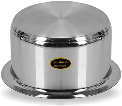 Kanshita's Rasoiware Stainless Steel Induction Bottom Friendly Patila/Tope/Pot with Lid 5 Liter (Induction & Gas Stove)