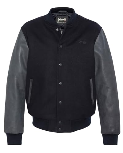 SCHOTT NYC Blouson Homme LCUSA NAVY/BROWN M