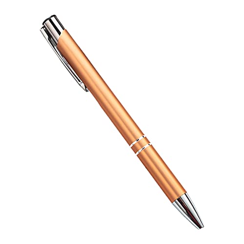 HDOYTXXM Elegante bolígrafo de metal retráctil, recargable, punta redonda de 1,0 mm, bolígrafo de metal para oficina, punta fina, tinta negra para escribir