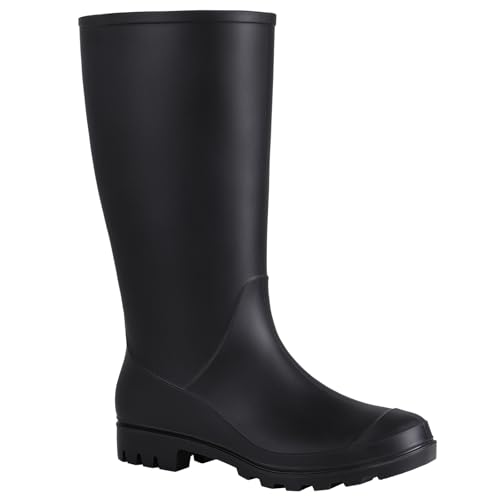 Asgard Women’s Tall Rain Boots Waterproof Knee High Rainboots Rubber Garden Boots3