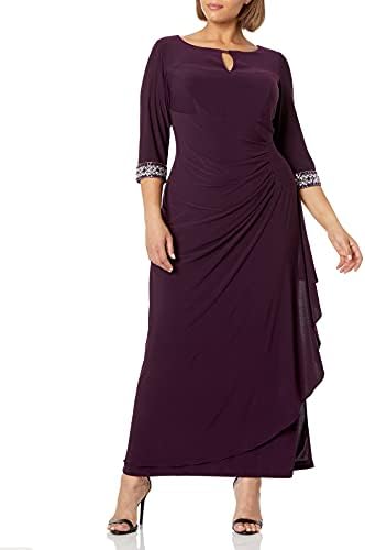 Alex Evenings Women's Plus Size Dress with Keyhole Cutout, Plum, 14 Petite: Buy Online at Best Price in UAE - Amazon.ae Alex Evenings Women's Plus Size Dress with Keyhole Cutout, Plum, 14 Petite: Buy Online at Best Price in UAE - Amazon.ae