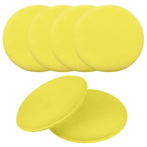 SKERJOVL Car Wax Applicator Pads, Soft Auto Sponge Fine Polishing Pad, 3.93 Inch Round Sedan Buffing Pad, Car Cleaning & Detailing Tool for Applying Dressings, Polishes, Waxes (6PCS)