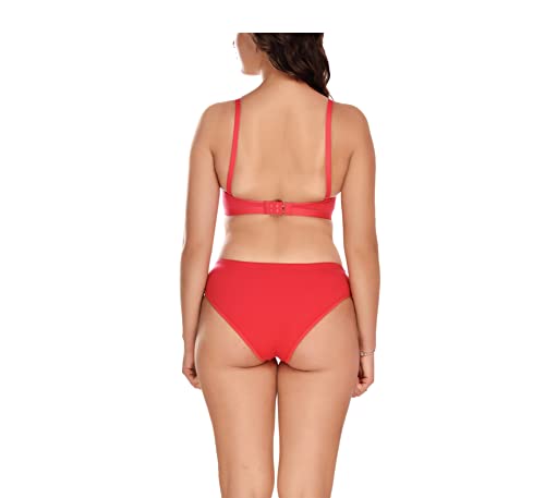 Image of Elina Women's Full Coverage Non Padded with Detachable Strap Cotton Hosiery Bra and Panty Set (Lovia Set)