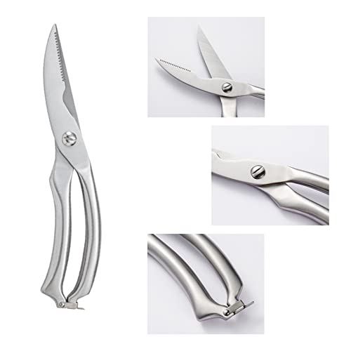 Roestvrijstalen scherpe schaar, keukenschaar, huishoudschaar, multifunctionele schaar van roestvrij staal, gevogelteschaar, gemakkelijk uit elkaar te halen en te reinigen voor kip, gans, kalkoen, vis, groenten, barbecue - Image 5