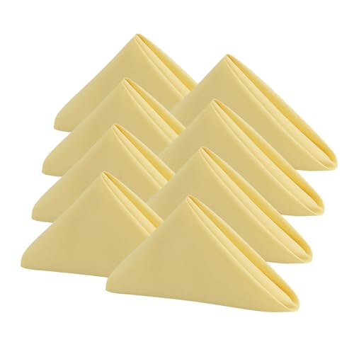 Cloth Napkins Set of 50,Washable,Soft,Wrinkless (Pale Yellow)