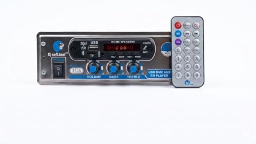 Image of 4440 Dual IC Single Din Car Stereo, USB Playback, Bluetooth, FM Player, with Remote Control