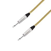 Vintage cable made from high-quality 5 Star series Robust vintage instrument cable, made in the EU Coat made of durable PVC with nylon covered in tweed look 100% shielding factor thanks to its spiral shield with semiconductor Highly flexible cable, p...