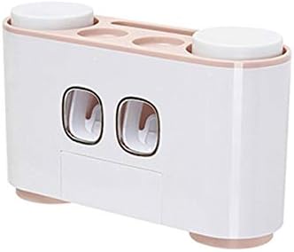 Auto Squeezing Toothpaste Dispenser Toothbrush Holder Suction Cup Set Bathroom Accessories Wall Mount Storage Rack