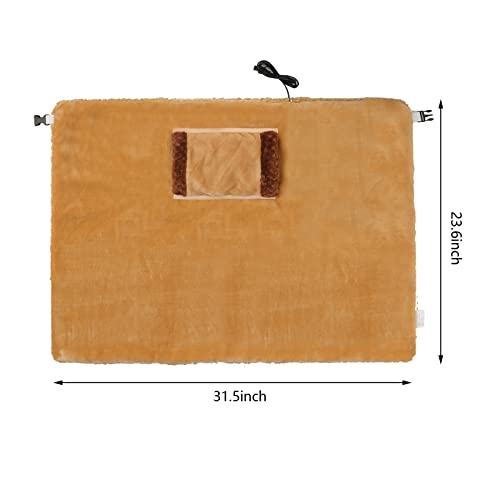 Clobeau Usb Heated Blanket Electric Blanket Throw Heating Blanket Washable Sherpa Electric Throw Blanket Fast Heating Sofa Chair Couch Plush Travel Heating Blanket Bedspread Cover With Pocket #TOP5