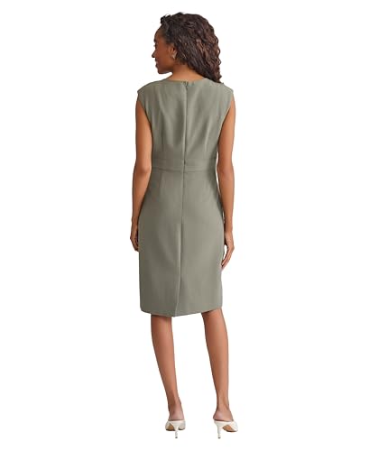 Image of Kasper Women's Sleeveless Banded Waist Sheath Dress