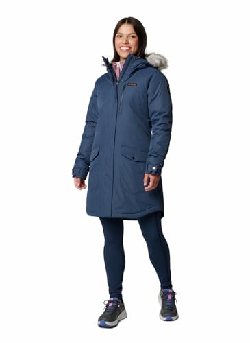 Columbia Women's Suttle Mountain Long Insulated Jacket, Collegiate Navy, Medium