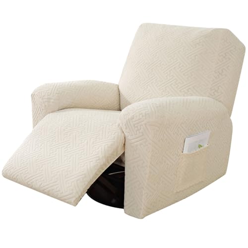 Housse de canapé extensible beige 70-104 cm avec rangement | Lot de 4 - 2