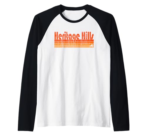 Heritage Hills, estilo retro de los años 80 de Nueva York Camiseta Manga Raglan