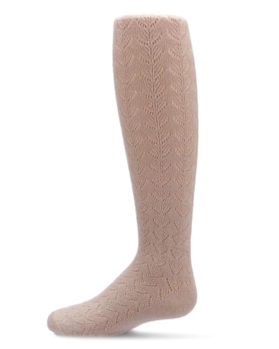 MeMoi Girls' Shimmer Pointelle Cotton Tights3
