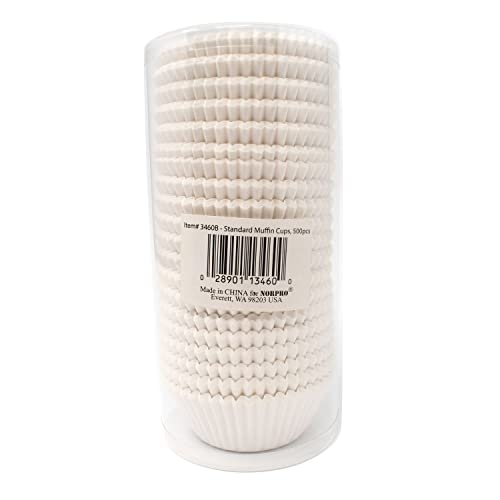 Norpro 3460B Standard White Baking Cups/Liners, 500 Count #TOP3
