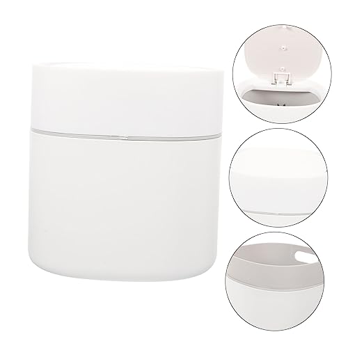 Caneca de basura compacta rectangular blanca Ciieeo miniatura 5