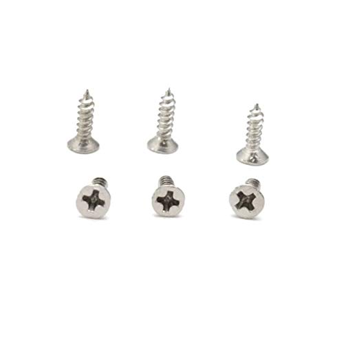 Image of Tia Screws 2mm Dia for Small Furniture, Instruments, Projects and DIY -480pcs (M2x10mm, Silver)