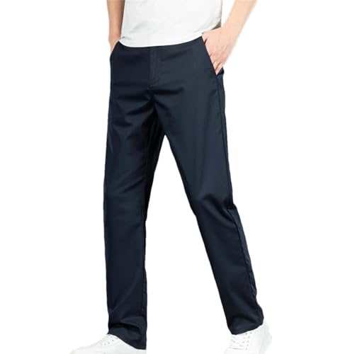 Solid Color Casual Simple Classic Stretch Slim Fit Business Men's Pants