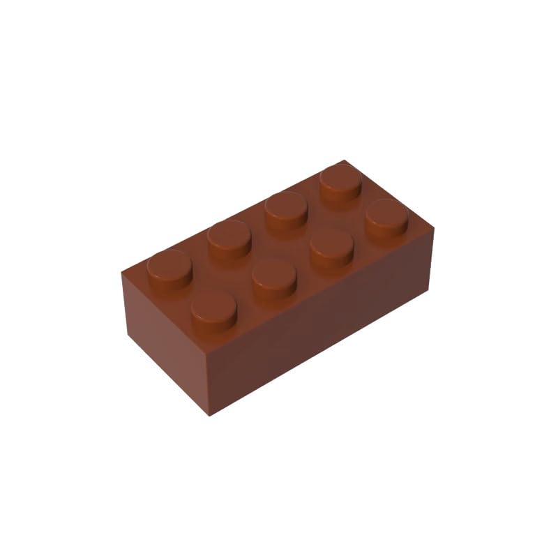 Gobricks GDS-542 Brick 2x4 50PCS Compatible with Lego 3001 DIY Parts and MOC Components for Major Brick Brands Color:Reddish Brown 192