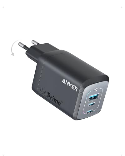 Anker Prime Chargeur USB C 100 W GaN, Chargeur Rapide Compact et Pliable 3 Ports, pour MacBook Pro/Air, iPad, iPhone 16/15/14/13 Plus Pro Max, Galaxy S23/S22, Note20, Pixel, Apple Watch, et Autres