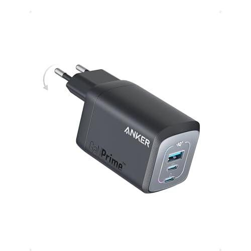 Anker Prime Chargeur USB C 100 W GaN, Chargeur Rapide Compact et Pliable 3 Ports, pour MacBook Pro/Air, iPad, iPhone 16/15/14/13 Plus Pro Max, Galaxy