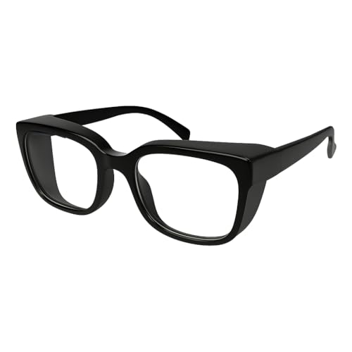 Image of FAMOUS Prescription Safety Eyeglasses Frame for Men & Women Polycarbonate Protective Frame Replaceable Lenses Compatible with Single Vision, Bifocal & Progressive Lenses Lightweight, Durable