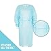 Nobles Universal Size Blue Disposable Isolation Gowns - Latex-Free Gown is Fluid Resistant with Knitted Cuffs - Medical & PPE Gowns - Ideal Safety Protection for Women & Men (Case of 50)