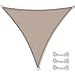 CelinaSun Voile d'ombrage Pare-Soleil Jardin Balcon Polyester PES hydrophobe Triangle 3,6 x 3,6 x 3,6 m Taupe