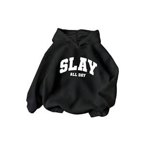 SHENHE Girl’s Hoodie Pullover Graphic Long Sleeve Casual Fall Preppy Sweatshirt Hoodie