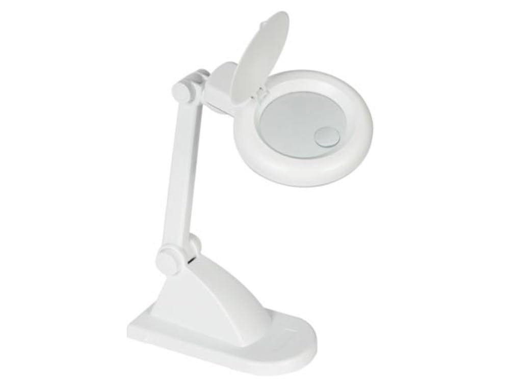 Velleman Lampe-loupe, Lampe économique Ronde de 12 W, dioptrie 3 + 12, idéale pour Travail de précision, Blanche