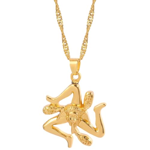 ZFHTJEKNCS Collier italien sicilien plaqué en couleur européenne et américaine Chaîne simple et élégante à clavicule