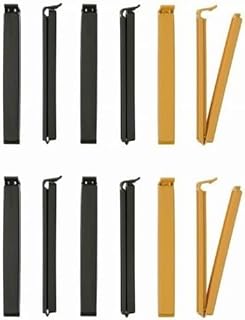 【セット商品】IKEA イケア 袋止めクリップ チャコール ダークイエロー 6ピース m50524181x2 BEVARA ベヴァーラ