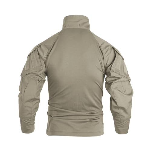 OCANXUE Camiseta tática masculina G3 Camo Combat Camisa de manga longa BDU militar 1/4 zíper com bol