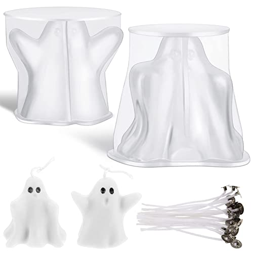 2Pack Moldes para velas, Moldes Vela fantasma Halloween, Juego moldes velas Halloween, for Epoxy Resin, HandmaSoap, Candle, Casting Art Crafts, Home Decor