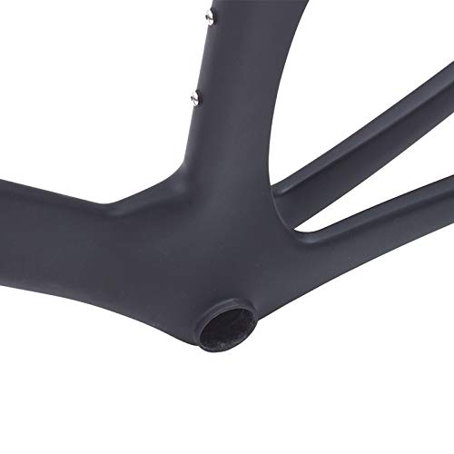 Super Light Monocoques Carbon Road Bike Frame One-Piece Carbon Fiber Racing Bike Frameset With Stem (Black Matte, 56Cm) #TOP4