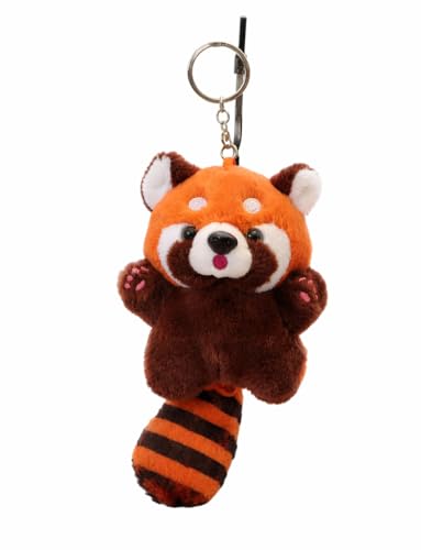 Generisch Roter Panda Schlüsselanhänger Niedlicher Taschenanhänger & Dekoratives Accessoire für Rucksack Handtasche und Schlüsselbund