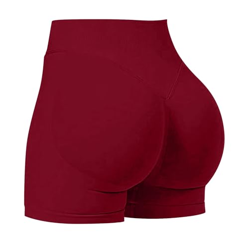 FOCLMP Women's Booty Shorts Tummy Control Compression V