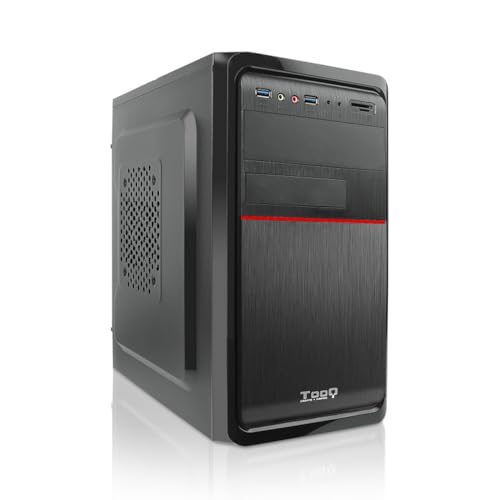 Tooq TQC-4745DU3C-B Caja de Ordenador (Microatx ,Con Fuente de 500 W, 2Xusb 3.0, Lector de Tarjetas Frontal), Negro