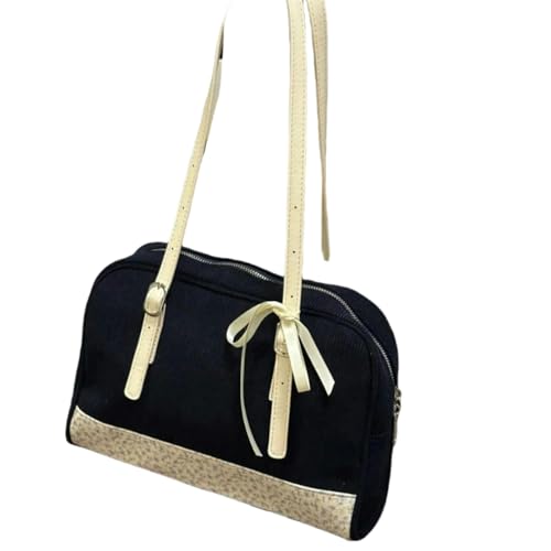Gyios Bolso Mujeres De La Axila Vintage, Hombro Color Contraste Patchwork, Moda Flor Impresión Y2k Lujo-Black Gyios Bolso Mujeres De La Axila Vintage, Hombro Color Contraste Patchwork, Moda Flor Impresión Y2k Lujo-Black