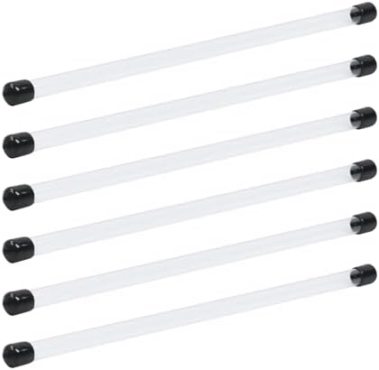 Oedema Clear Rigid Round Transparent Tubing 7mmx8mmx200mm 6 Pcs