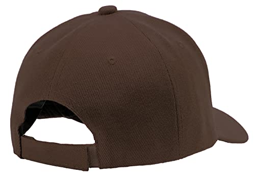 Topheadwear Blank Youth Baseball Adjustable Hook And Loop Hat - Brown #TOP2