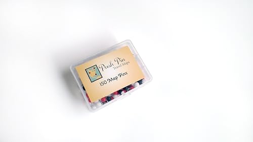 Image of Push Pin Tacks for Photo Wall, Whiteboard, Corkboard, Map, Bulletin Board, Office or Home | 5 mm Head, 11 mm Point | Designed in The USA | Red, White, Blue Pack of 150