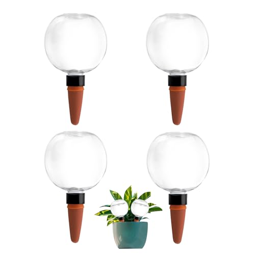 4 Pack Plant Watering Globes 17oz Self Watering Planter Insert Indoor/Outdoor Plant Watering Devices for Automatic Drip Irrigation