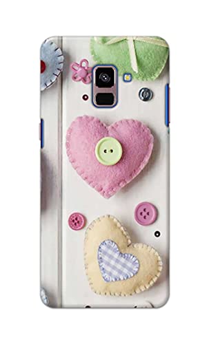 Image of PRINTFIDAA Heart Shape Hard Back Cover for Samsung Galaxy A8 Plus (2018), A730F, A730F / DS Back Cover -(P6) KAT1010
