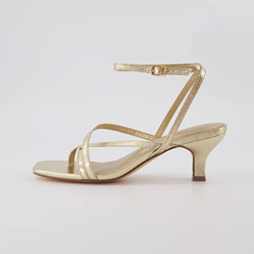 CUSHIONAIRE Women's Kitten heel sandal +Memory Foam and Wide Widths Available2