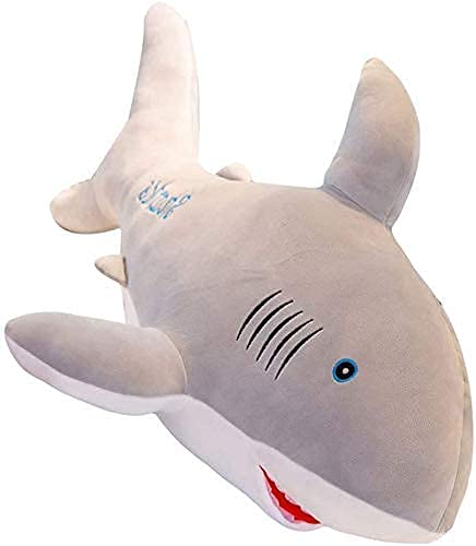 Image of RVA Cute Ocean Shark Soft Toy for Kids Animal Lovely Cartoon Lovable Birthday Gift for Babies, Girls, Boy, Cuddly Soft Plushies Stuffed Plush Companions (Size: 40cm Color: Grey)